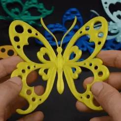 1.gif STL file Butterfly with clip v2・3D printing model to download