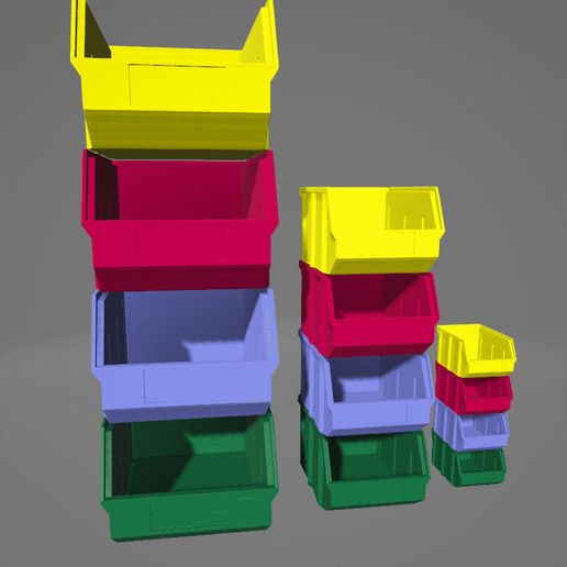 📦 STACKABLE WORKSHOP BOX ADJUSTABLE IN SIZE・ STL File for 3D printing・Cults