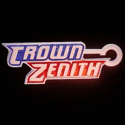 ezgif.com-crop-7.gif STL file Pokemon Crown zenit Keychain logo・3D printer design to download