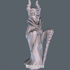 Maleficent.gif Download free STL file Maleficent (Easy print no support) • 3D print template, Alsamen