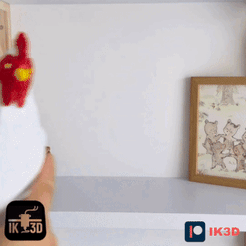 ezgif.com-resize-15.gif Fichier STL Funny Chicken Egg Lamp / Figurine Multiparts・Modèle pour imprimante 3D à télécharger