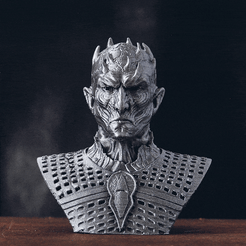 Cover.gif STL file Night King Bust - Game of Thrones・3D print model to download, tolgaaxu