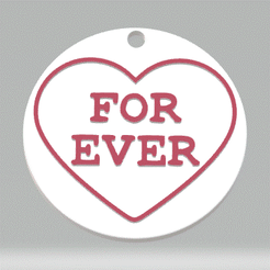 for-ever.gif STL-Datei Schlüsselanhänger - Love Heart Sweetie - Forever・3D-druckbares Design zum Herunterladen