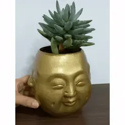 Vase-buddha-four-faces.gif STL file Vase buddha four faces・3D printing idea to download