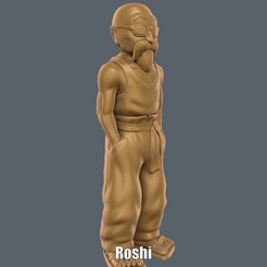 Roshi.gif Download free STL file Roshi (Easy print no support) • 3D printer template, Alsamen