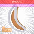 Banana~5.25in.gif Banana Cookie Cutter 5.25in / 13.3cm