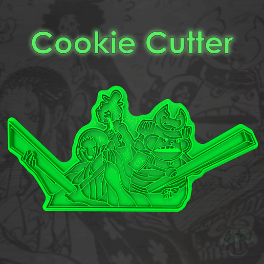 Chopper, Robin & Brook Cookie Cutter / One Piece 3D model
