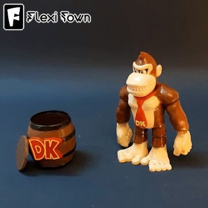 Gif-1.gif Flexi Donkey Kong, Articulated fidget figure, 3mf included