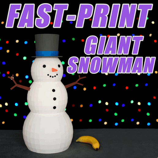 ☃️ Fast-Print Giant Snowman Christmas Decoration (Vase