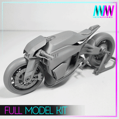 bike.gif 3D file CONCEPT MOTORCYCLE FULL MODEL KIT・3D printing idea to download, MicroMachineSTL
