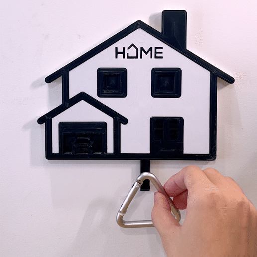 Home Key Holder For Wall Easy Print 3D model