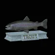 Rainbow-trout-statue-4.gif fish rainbow trout / Oncorhynchus mykiss open mouth statue detailed texture for 3d printing
