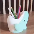 Cover.gif Shark pen cup cable holder-Kawaii
