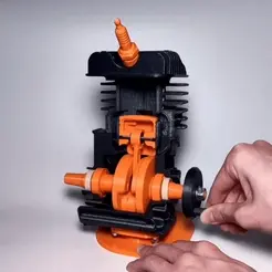 1.gif 3D file Two-stroke engine model・Template to download and 3D print