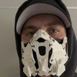 GIF_5.gif Archivo STL Máscara Cyber Oni - Máscara Cyber Punk - Máscara Cyber Ninja #COSPLAYXCULTS・Modelo de impresora 3D para descargar