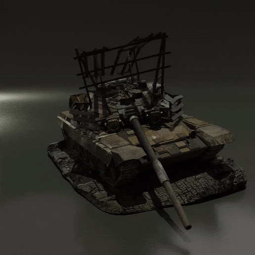 t90.gif 3D file 3D MODEL T-90 VLADIMIR VS JAVELIN・Model to download and 3D print, Collectible_minis