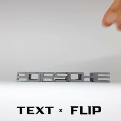 Q SDR SoH TEXT « FLIP Fichier STL Retournement de texte - Porsche 911・Modèle à imprimer en 3D à télécharger, master__printer