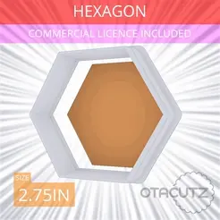 Hexagon~2.75in.gif Hexagon Cookie Cutter 2.75in / 7cm
