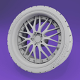 ezgif.com-gif-maker.gif Rays Black Fleet Style - scale model wheel set - 19-20" - rim and tire