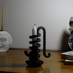 CANDLESTICK-2.gif STL file Spiral Candlestick・3D print design to download