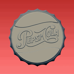 cola.gif STL-Datei Pepsi Cola Retro Flaschendeckel Wandkunst・3D-Druckvorlage zum Herunterladen, SpaceCadetDesigns