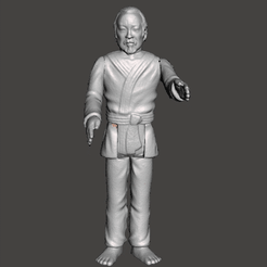 GIF.gif STL file ACTION FIGURE THE KARATE KID MR. MIYAGI KENNER STYLE 3.75 POSABLE ARTICULATED .STL .OBJ・3D printing model to download, vadi