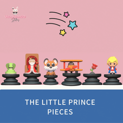 The-Little-Prince-Chess-gif.gif Fichier 3D Le Petit Prince Échecs・Objet imprimable en 3D à télécharger