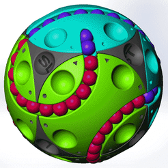 SL_ST-SPHERE-DEMO-MARKERS-00.gif STL file SL_ST SPHERE-03 RUBIK'S_BALLS・3D printer design to download, SL_ST