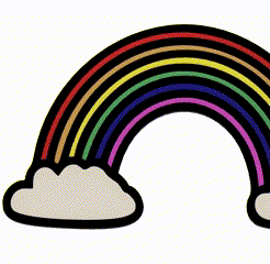 rainbowgif.gif Archivo STL luz del arco iris・Modelo para descargar e imprimir en 3D, lefty3d