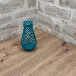 Rhomboidal-vase-gif.gif Fichier STL VASE RHOMBOÏDAL・Design imprimable en 3D à télécharger