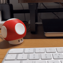 ezgif.com-video-to-gif.gif 3D file apple watch mario mushroom charging stand・3D printing template to download