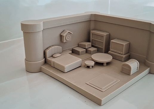 20251229_153444-1.gif Уютная изометрическая миниатюра комнаты - 3D печатный STL