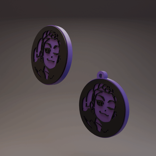 Rumi - KPOP Demon Hunters - Keychain and Coin/Badge