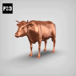 gif.gif STL file cow pose 03・3D printer model to download