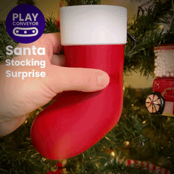 Santa-Stocking-Surprise-Tree.gif Fichier 3D Le bas de Noël surprise par Play Conveyor・Objet imprimable en 3D à télécharger