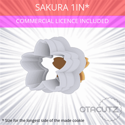 Sakura_1in.gif STL file Sakura Cookie Cutter 1in / 2.5cm・3D print design to download