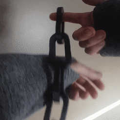 Chain-in-hand.gif Download STL file Snap Together Chain Links • 3D printer object, Coil_B1