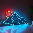 GIF.gif Neon led mountain