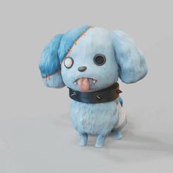Romero-Zombie-Land-Saga.gif Fichier STL Romero-Zombie Land Saga-Canine-FANART FIGURINE・Modèle pour imprimante 3D à télécharger