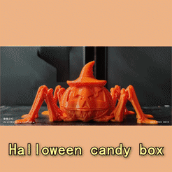 Halloween-candy-box.gif Fichier STL Bonbonnière d'Halloween・Design imprimable en 3D à télécharger