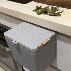 Sequence-03-min.gif STL file Wall Mounted Trash Can for Kitchen・3D printer design to download