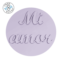 Mi-Amor-2_Stamp_Debossed_C1_CP_GIF.gif Download STL file Mi Amor - Stamp (2) - Embossed + Debossed - Cookie Cutter - Fondant - Polymer Clay • 3D print model, Cambeiro