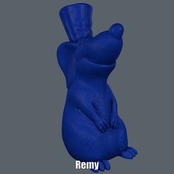 Remy.gif STL file Remy Ratatouille (Easy print no support)・3D printing idea to download, Alsamen