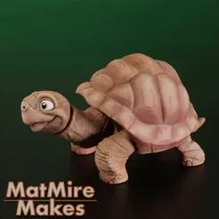 Tortoise_gif_15_lowRes_offset.gif Tortoise Articulated Fidget Figure, 3mf included, cute flexi turtle