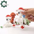 Cobotech-Articulated-Christmas-Octopus.gif Articulated Santa Octopus Ornament by Cobotech, Articulated Toys, Desk Decor, Christmas Ornament, Unique Holiday Gift