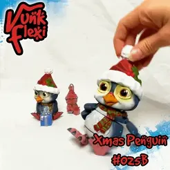 0333.gif Christmas Penguin Flexi Print-In-Place + figure & keychain