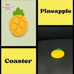 Pineapple-Coaster.gif 3D file Pinapple Coaster・3D printing design to download