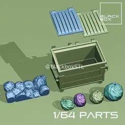 0.gif 3D file Dumpster Diorama parts 1-24 1-64th scale・3D printer model to download, BlackBox