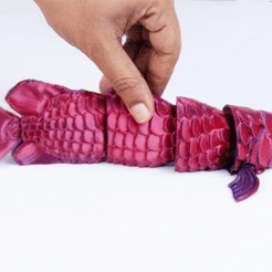 Articulated-Arowana-Fish-ss.gif Download file ARTICULATED AROWANA FISH LUCKY CHARM WIGGLE PET ARTICULATED DRAGON FISH • 3D printable design, Kevins3D