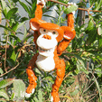 Monkey-GIF2.gif STL file MONKEY CRAZY FLEXIBLE・3D printer model to download